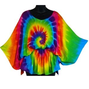Rainbow Spiral Pullover Top